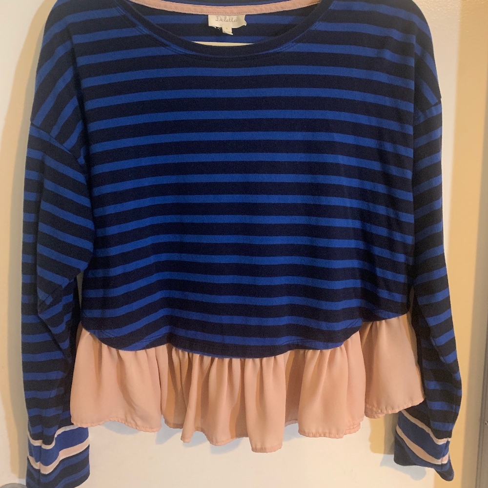 Anthro Striped Cozy Shirt